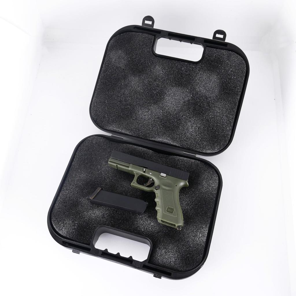[Azalea Co., Ltd.] HITCALL Glock 17 Super Precision 1/3 Exhaust Type Alloy Key Chain Metal Slide Mini Model Gun Special Gun Case (хаки)