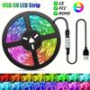 Светодиодная лента 5050RGB с USB-управлением для подсветки телевизора - самоклеящаяся, низкое напряжение 5 В
