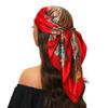 Head Scarf Women Luxury Brand Square 90*90cm Silk Foulard Satin Bandana Cheveux Soft Neckerchief Hijab Hair Scarves For Ladies