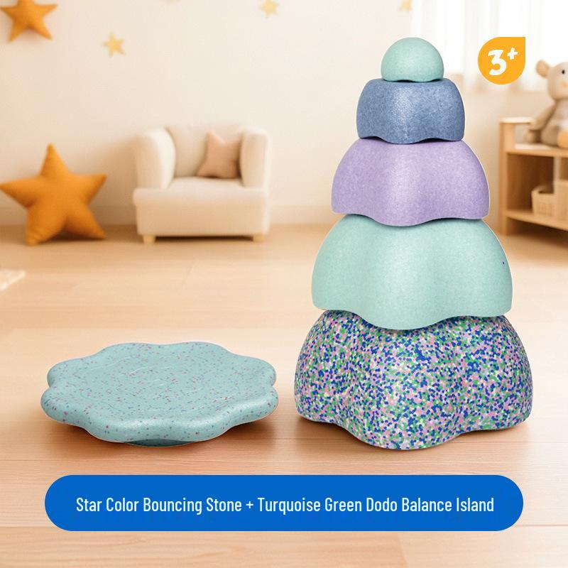 Радужные речные камни для балансировки и сенсорные развивающие игрушки для детей