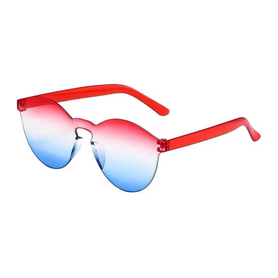 12 Pcs Independence Day Patriotic Sunglasses Rimless Red Blue White Star/Heart/Round