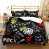 Top Hippie Graffiti Duvet Cover Set King Queen Size for Boys Teen Polyester Comforter Cover Modern Street Art Bedspread Cover