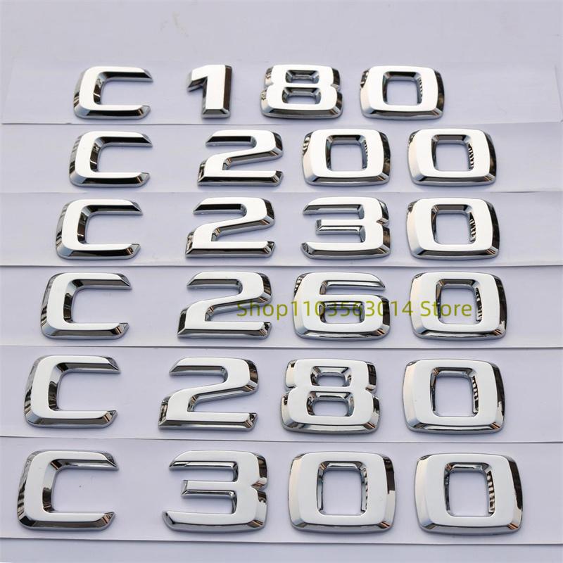 3D Gloss Black Letters C180 C200 C220d C250d C260 C300d 4Matic ABS Emblem for W205 Coupe LPIYGD Car Trunk Sticker