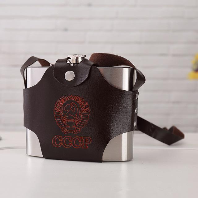 8/18/32/48/64 унций негабаритная бутылка для виски, бутылка для виски, сумка Cccp, портативная фляжка для алкоголя из нержавеющей стали