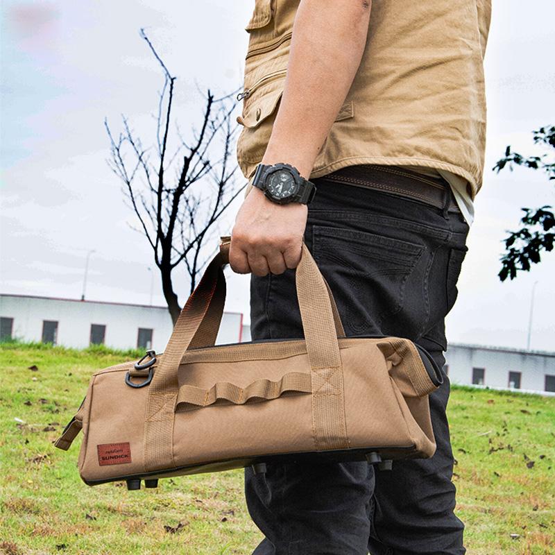 Сумка для инструментов для кемпинга, вместительная, с широким горлом, сумка для хранения инструментов, водонепроницаемая сумка для снаряжения