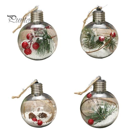 Отличная привлекательная легкая рождественская лампа для украшения рождественской елки, пластиковый шар, светодиодная лампочка для дома