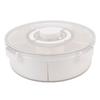 Vacuum Divided Serving Tray with Lid Handle Snackle Box Charcuterie Container for Fruits Nuts Snacks Party Entertaining