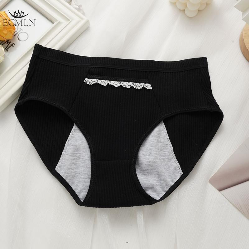 Женские физиологические трусы, нижнее белье, чистый хлопок, большой размер с карманами, менструальные герметичные трусы