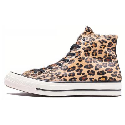 Chuck Taylor All Star 1970-е Круглый носок Шнуровка Высокие эспадрильи Унисекс Леопардовый принт