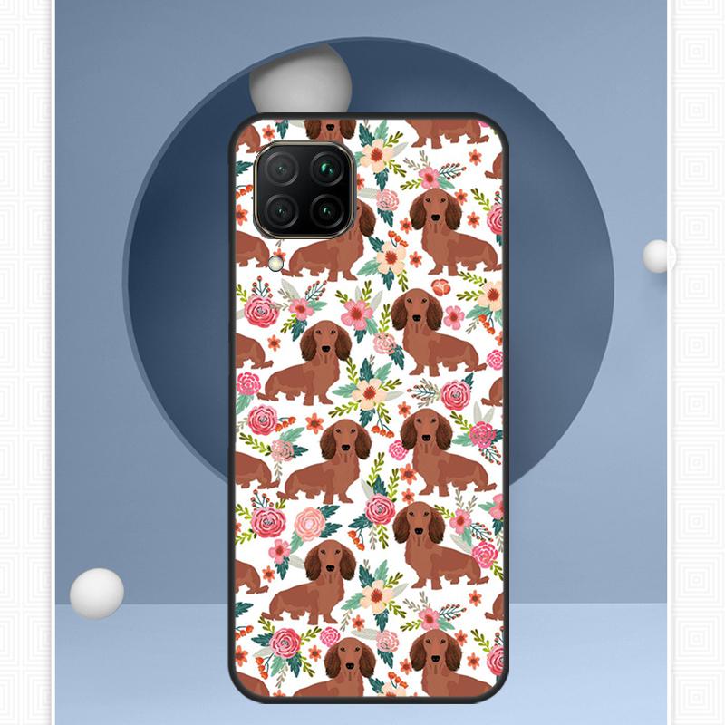 Мультяшный Такса Сосисочная Собака Для Huawei Nova 12i 12s 11i 8i Y91 Y60 Y70 Y72 Y90 Y61 9 10 SE P20 P40 Lite P30 P60 Pro Чехол