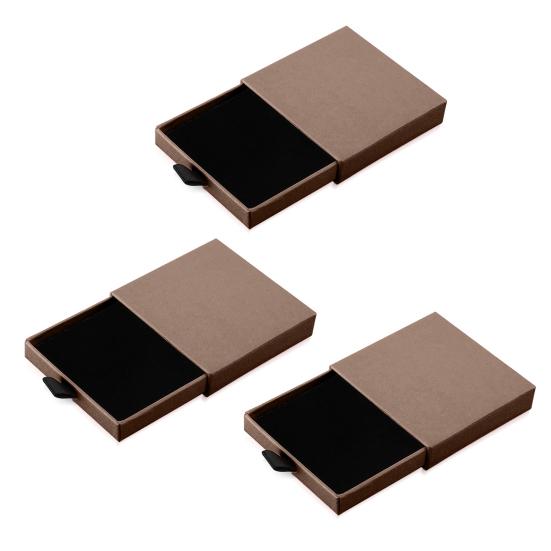 3Pcs Cardboard Jewelry Boxes Drawer Type Lightweight Portable Jewelry Organizer Box for Bracelets Earrings Necklaces