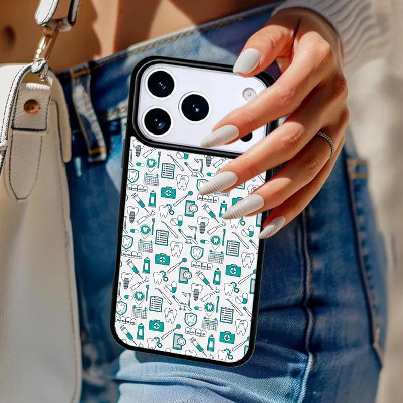 Чехол для телефона Стоматолог Зуб Стоматологический Гигиенист Для iPhone 17 Air 14 15 13 12 Max Чехол Для Apple 14 15 16 16e 11 Pro Max Plus