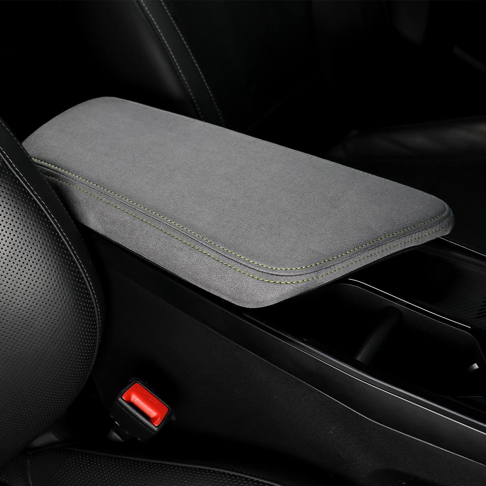 Custom For Kia EV6 2021-2025 Black Grey Anti-Slip Soft Leather Car Center Console Armrest Pad Cover LHDGood product