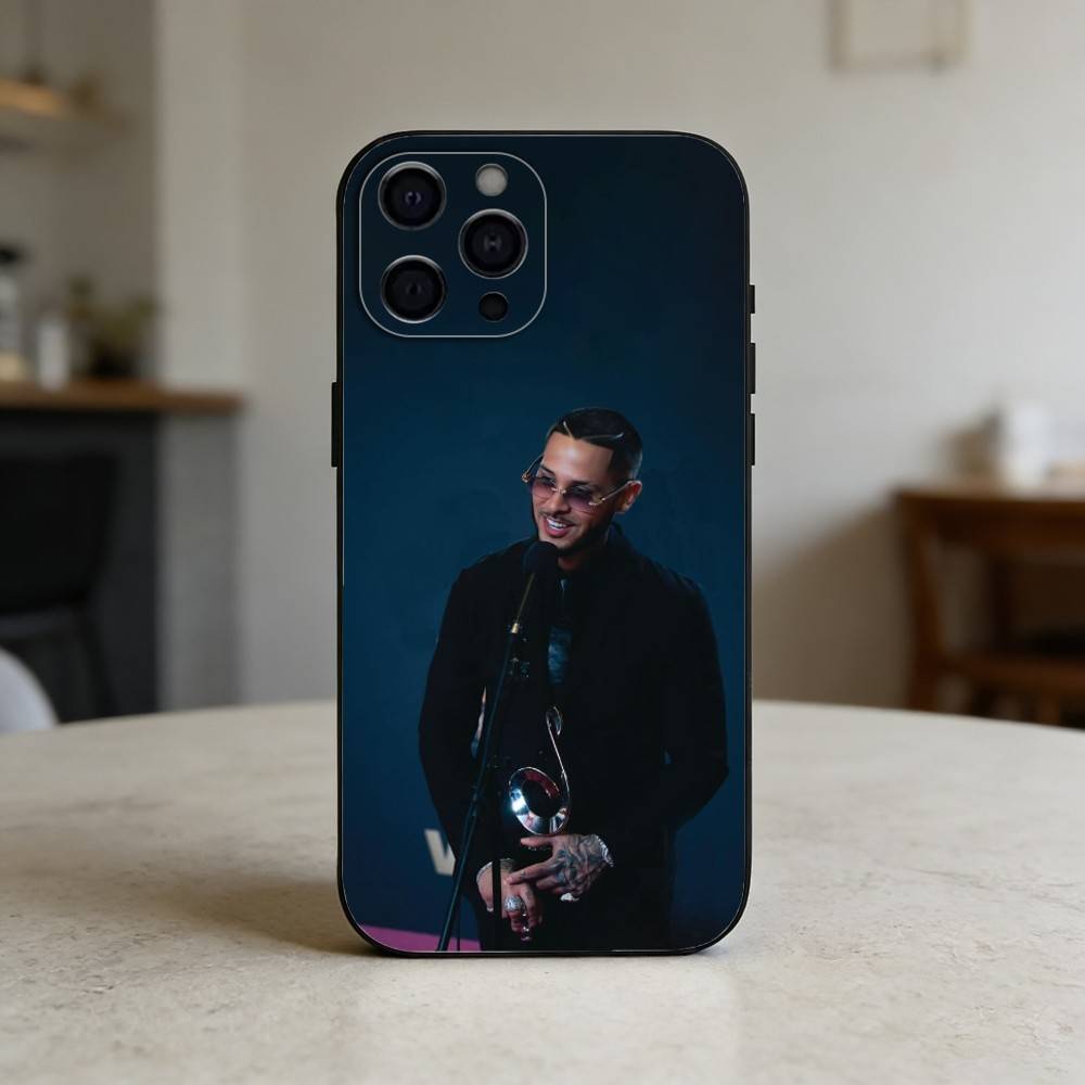 Чехол для телефона рэпера R-Roa, певца, для iPhone 17,16,15,14,13,12,11 Plus,Pro Max,SE4, Мягкий силиконовый, Черный