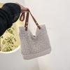 Полая плетеная сумка пляжная соломенная сумка через плечо новый тренд литературная сумка универсальная повседневная сумка подмышку женская