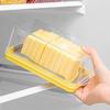 Butter Slicer Box Plastic Butter Cutter Dish with Transparent Lid for Counter Top Refrigerated Butter Container DIY