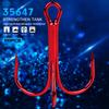 Red Triple Hook with Barb Anchor Hook Lure Fishing 100 / Bag