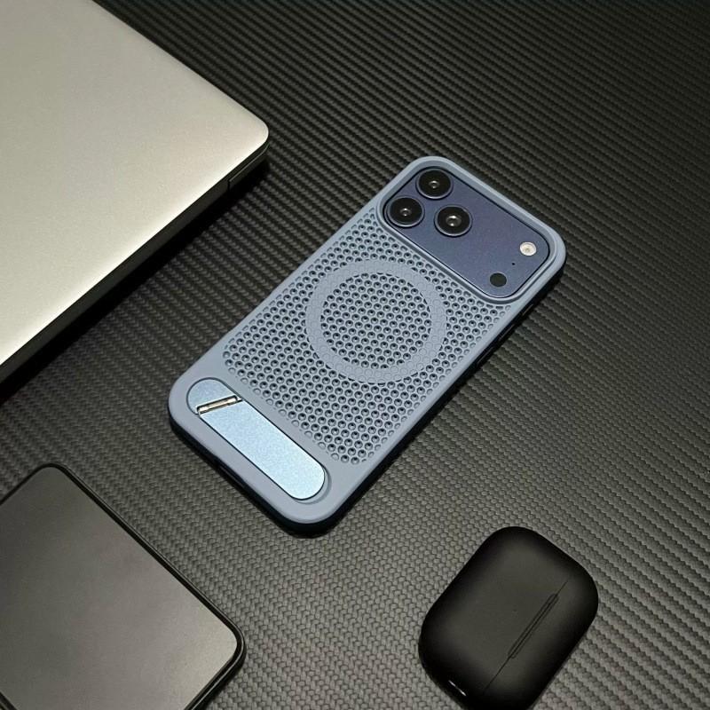 Чехол для телефона iPhone 18 Pro Max Серия 17 Магнитная подставка Отвод тепла Ударопрочный Защита от падений Полная защита
