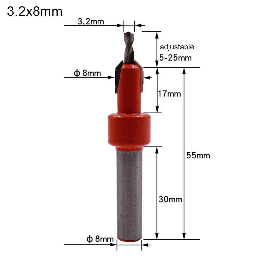 Удобный 8-миллиметровый хвостовик DIY сверло зенковка сверла потайная дрель деревообрабатывающий инструмент