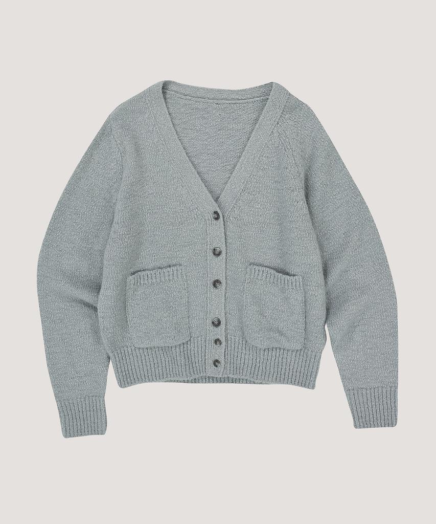 Verso Two-Hole Line Mixed Cardigan