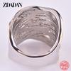 925 Sterling Silver Braided Finger Ring for Women Jewelry Party Gift
