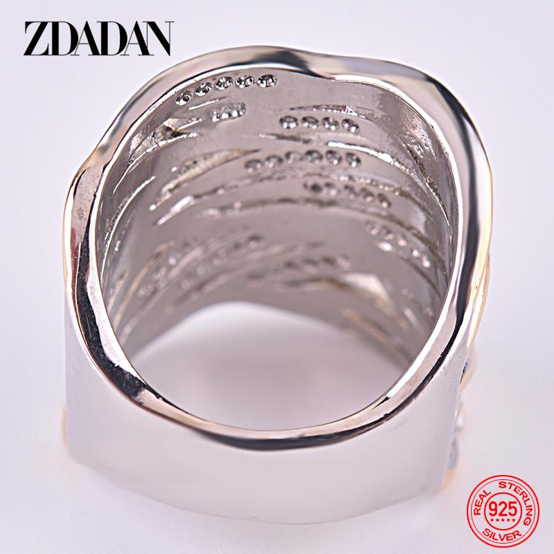 925 Sterling Silver Braided Finger Ring for Women Jewelry Party Gift