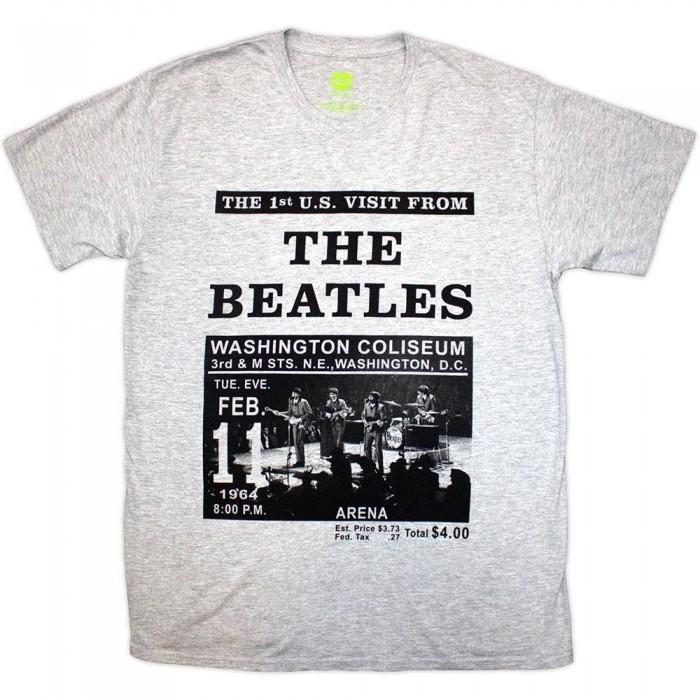 The Beatles Унисекс футболка для взрослых Washington Coliseum 64 с рекламой