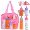 6-piece Baby Accessory Set, Including Missing Milk And Juice Bottles, Pacifiers, Doll Feeding Set, Toy Baby Bottles 10ml