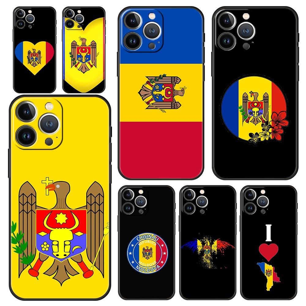 Чехол для телефона с флагом Молдовы Для iPhone 16e 15 14 13 12 11 Pro Max XS X XR SE 7 8 Plus Оболочка iPhone 16 Мягкий ТПУ Чехол