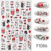 Nail Art Stickers, Romantic Valentine'S Day Love Cartoon Panda Love Adhesive Nail Stickers