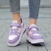 Boy's Plus Size Fashionable Thick Soled Roller Skates Girl's Wheeled Sports Shoes Outdoor Sneaker