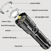 Portable Rechargeable Long-Range LED Flashlight – Outdoor, Multi-Function, Zoomable, Strong Light Focus.