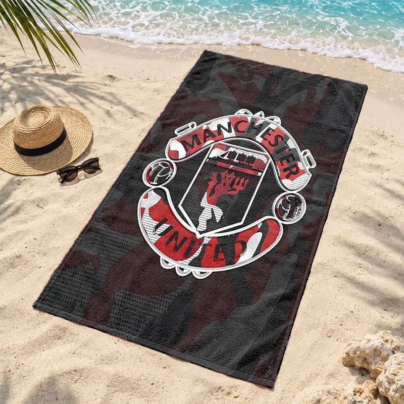 FC Manchester Microfiber Beach Towel Quick Dry Sand Free Lightweight Beach Towels for Travel Swimming Camping