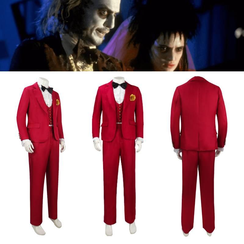 Original Stock Factory Wholesale Dark Wizard Red Suit Halloween Costume Men's Clothing