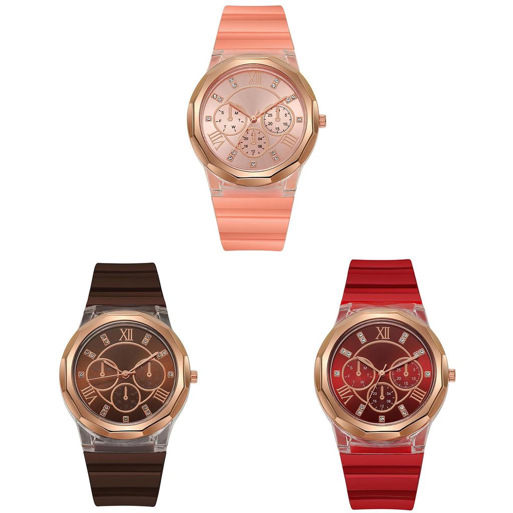 Student Style Silicone Watch For Women Ladies Casual Quartz With Sapphire Glass Dial