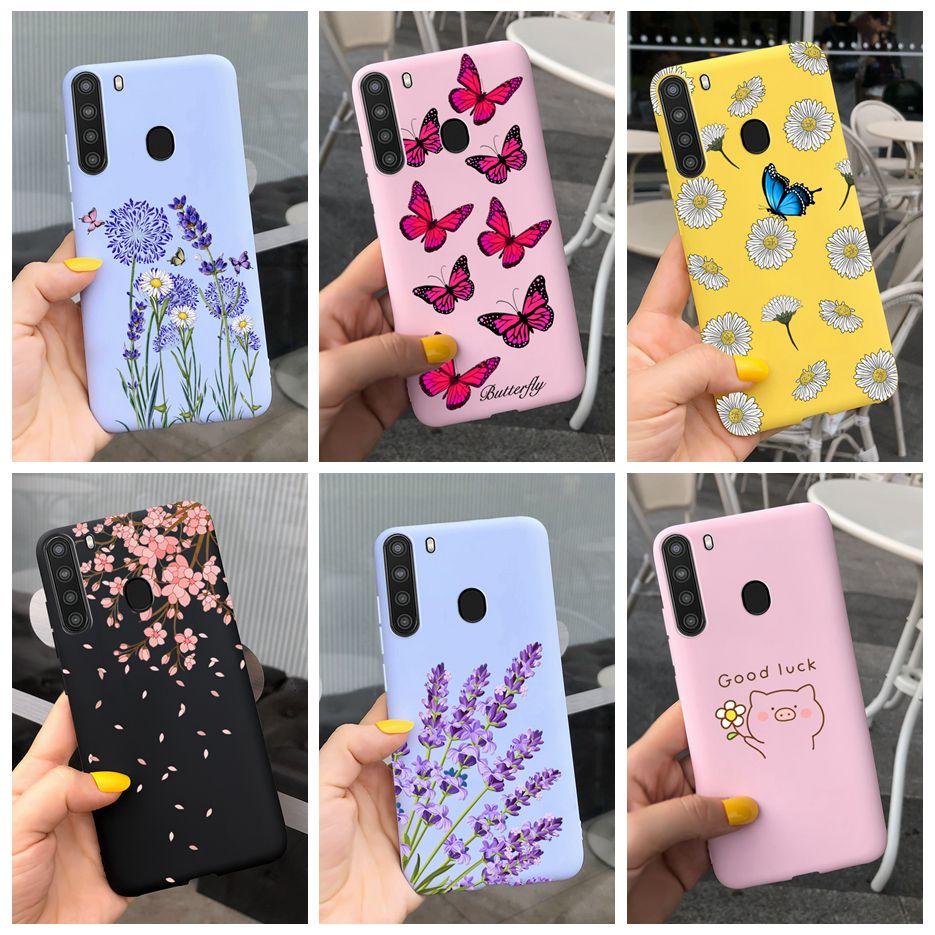 Силиконовый чехол для телефона Samsung Galaxy A21 Чехол 6,5" Задняя крышка Coque Мягкий ТПУ Fundas Samsung A 21 A21 SM-A215U Защитный корпус