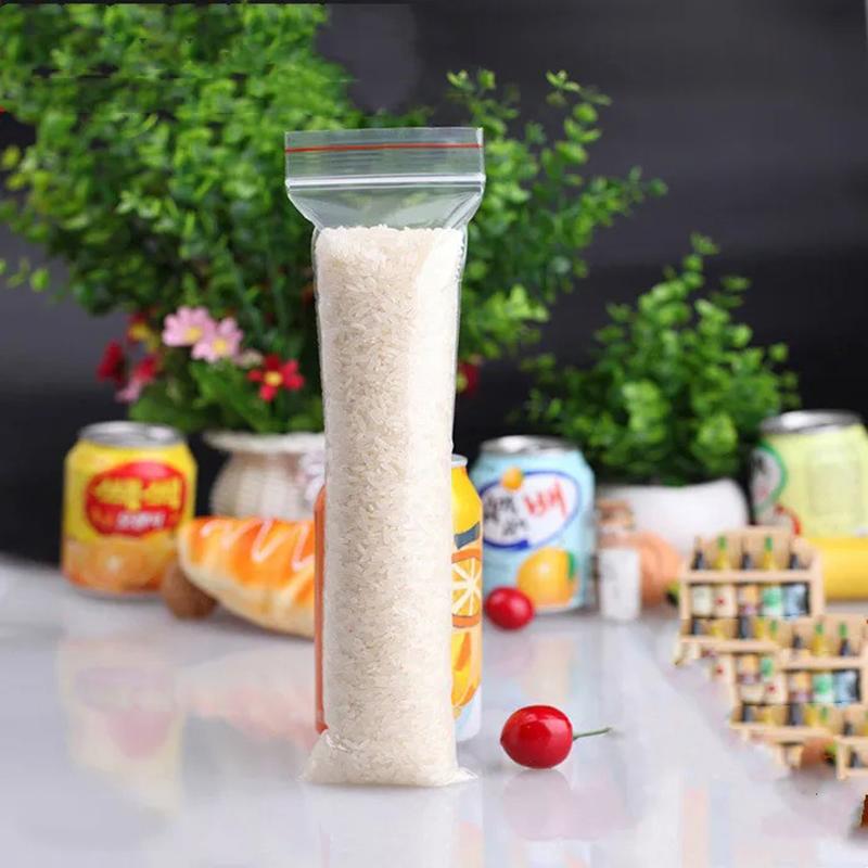 100 шт. полиэтиленовые длинные прозрачные пакеты с застежкой-молнией, прямоугольные пластиковые толстые упаковочные пакеты, многоразовые тонкие толстые упаковочные пакеты с застежкой-молнией