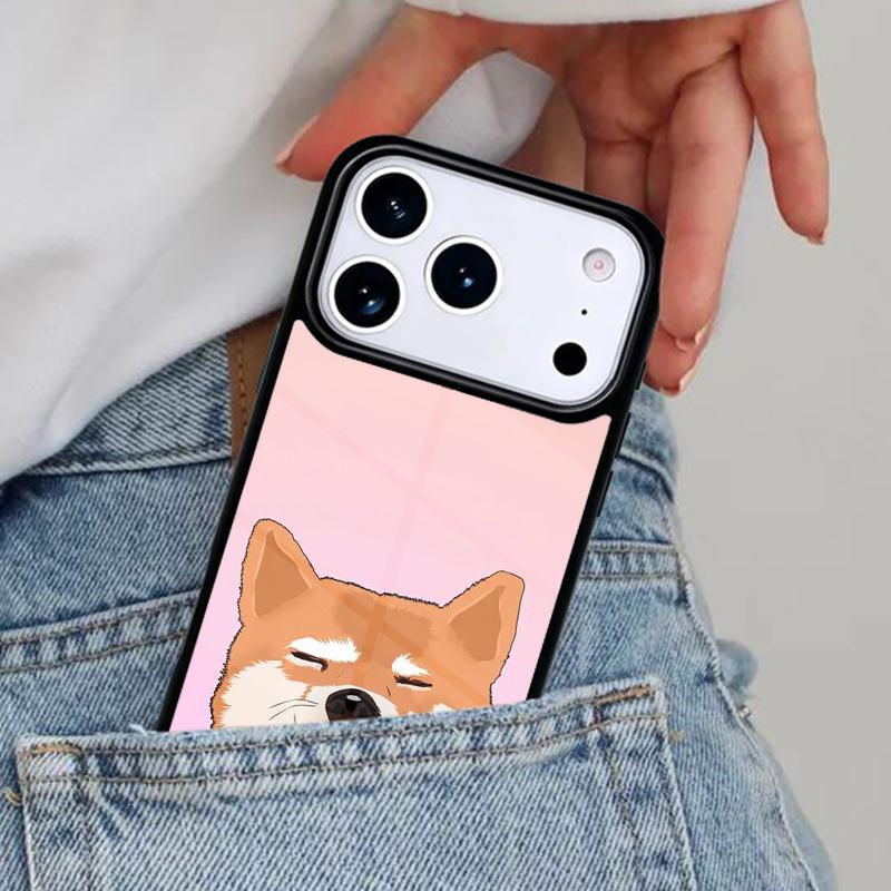 Милый Мультяшный Чехол для Телефона с Сиба-ину для iPhone 17ProMax 12 13 14 15 16e 17 Pro Max Plus Air Cover