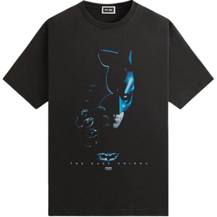 Kith X Футболка Batman Dark Knight Винтажная Черная Мужская Топы KHM032762-001