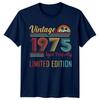 Vintage 1975 Unisexs TShirt 51st Birthday Aged Limited Edition Gift