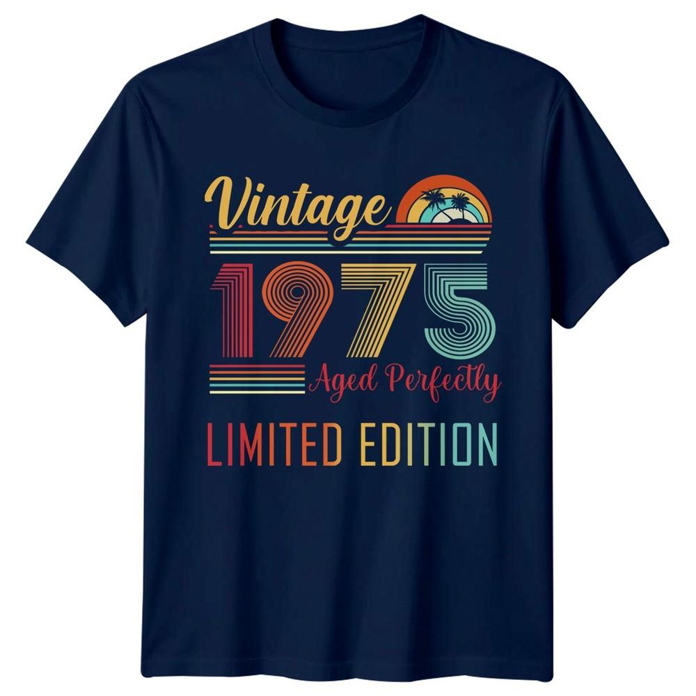 Vintage 1975 Unisexs TShirt 51st Birthday Aged Limited Edition Gift