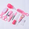 10pcs/box Baby Nail Care Set Blue Pink Ear Digger Nail Clipper Set Children's Brush Comb Thermometer Mother and Baby Medicine Feeder Set