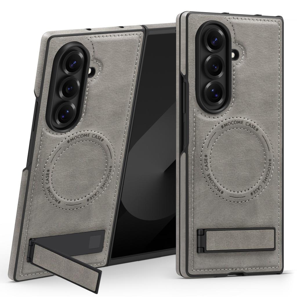 Для Samsung Galaxy Z Fold 7 5 6 4 3 Кожаный чехол для телефона чехол для телефона с беспроводной зарядкой держатель защитная крышка
