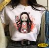 ФАН-СДЕЛАНО_Футболка Demon Slayer Женская Kimetsu No Yaiba Футболка с Незуко женская ГОРЯЧИЙ ТОВАР Унисекс Футболка