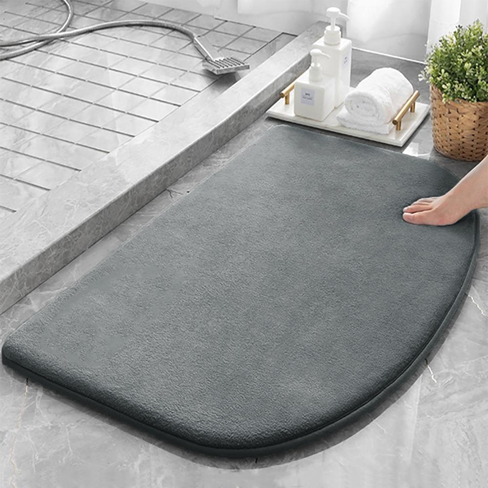 1шт губчатый большой круглый угловой коврик для ванной, декоративный коврик для двери спальни гостиной