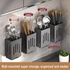 Wall-Mounted Draining Chopstick Holder