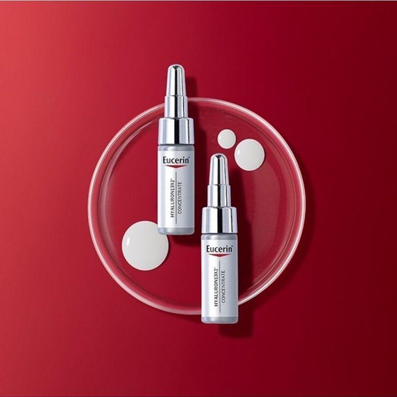 Eucerin Гиалуроновый 3X Концентрат 30 мл (5мл*6) Очищающий гель Dermatoclean 200 мл + Мини-концентрат 5 мл x 2 + Подарочная коробка с лентой