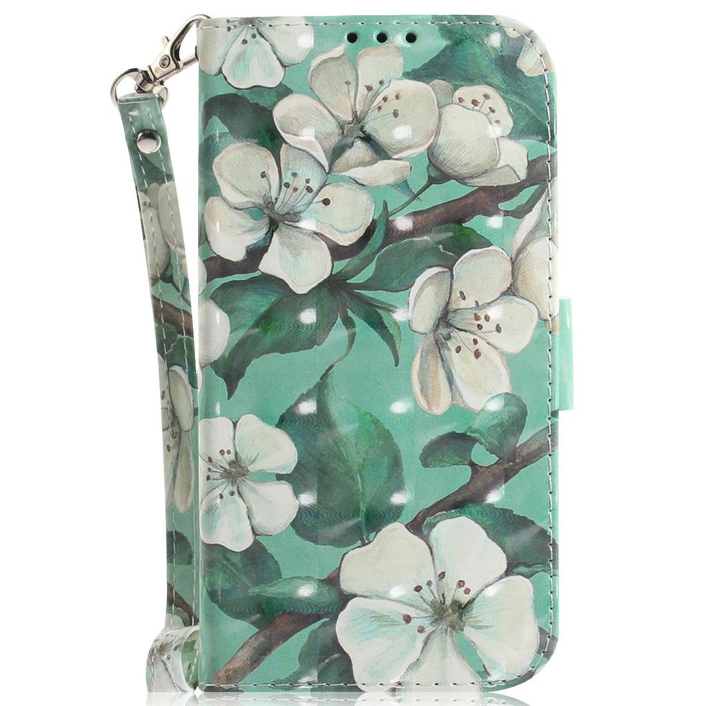 For Xiaomi Redmi A5 4G (171.7mm)/Poco C71 4G Case Pattern Printing Leather Wallet Phone Cover with Wrist Strap