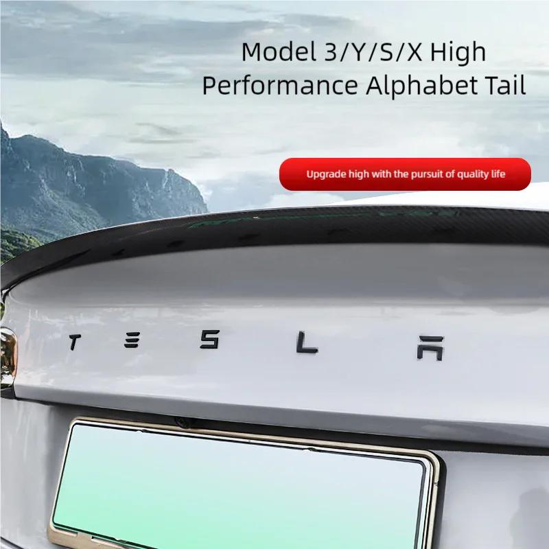JDFN3 для ABS Хром Черный Логотип Буквы Tesla Эмблема Буквы На Задний Багажник Автомобиля Для Tesla Model 3 Y X S Аксессуары