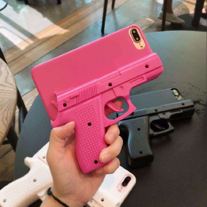Новый Специальный Уникальный Крутой 3D Чехол в Форме Пистолета для iPhone 7 Plus из Материалов Премиального Качества
